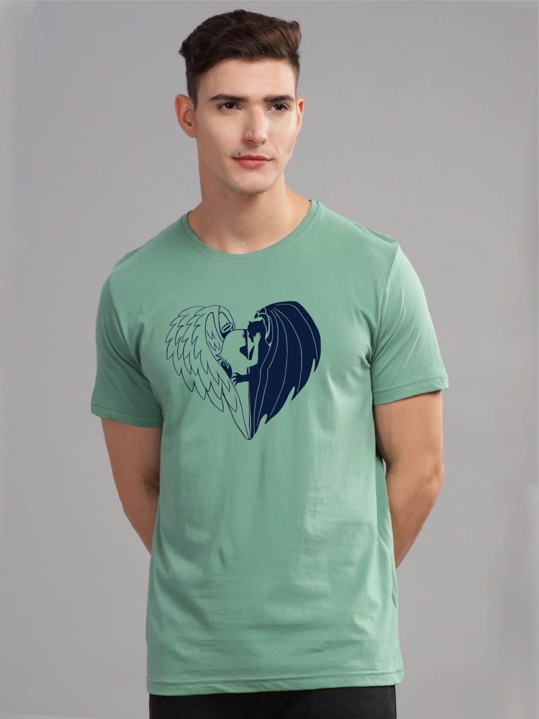 

ADRO Men Printed T-shirt, Sea green