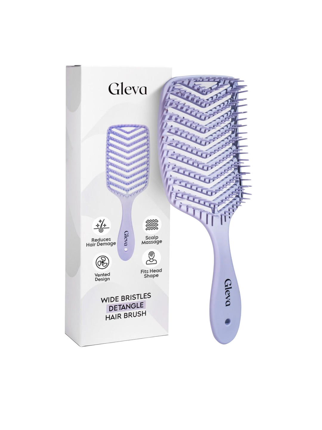 

Gleva Wide Bristles Detangle Hair Brush, Blue
