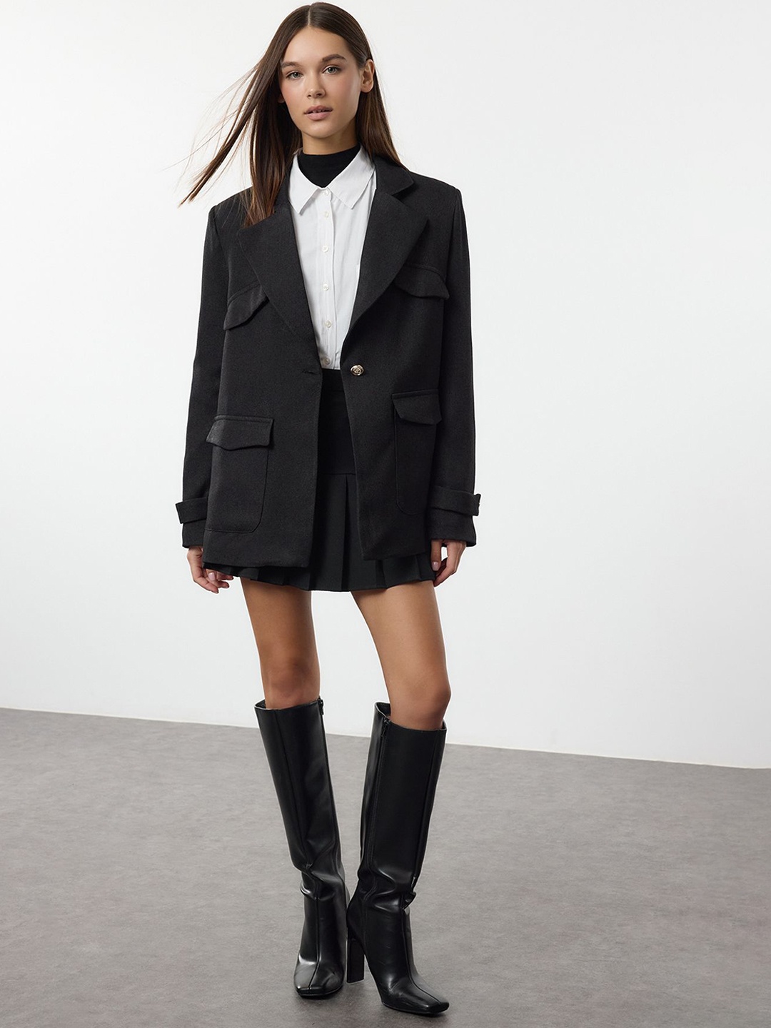 

Trendyol Women Longline Tailored Jacket, Na