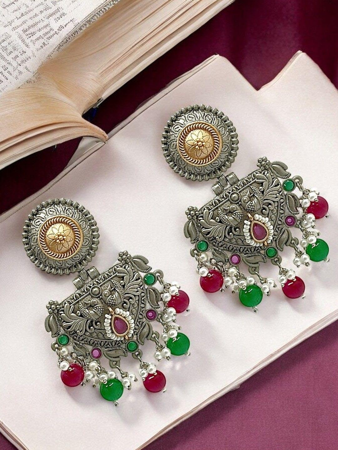 

FEMMIBELLA Contemporary Drop Earrings, Silver