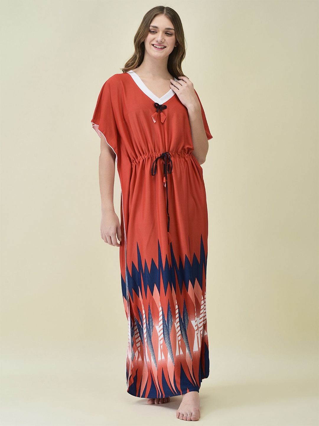 

Noty Printed Maxi Nightdress, Red