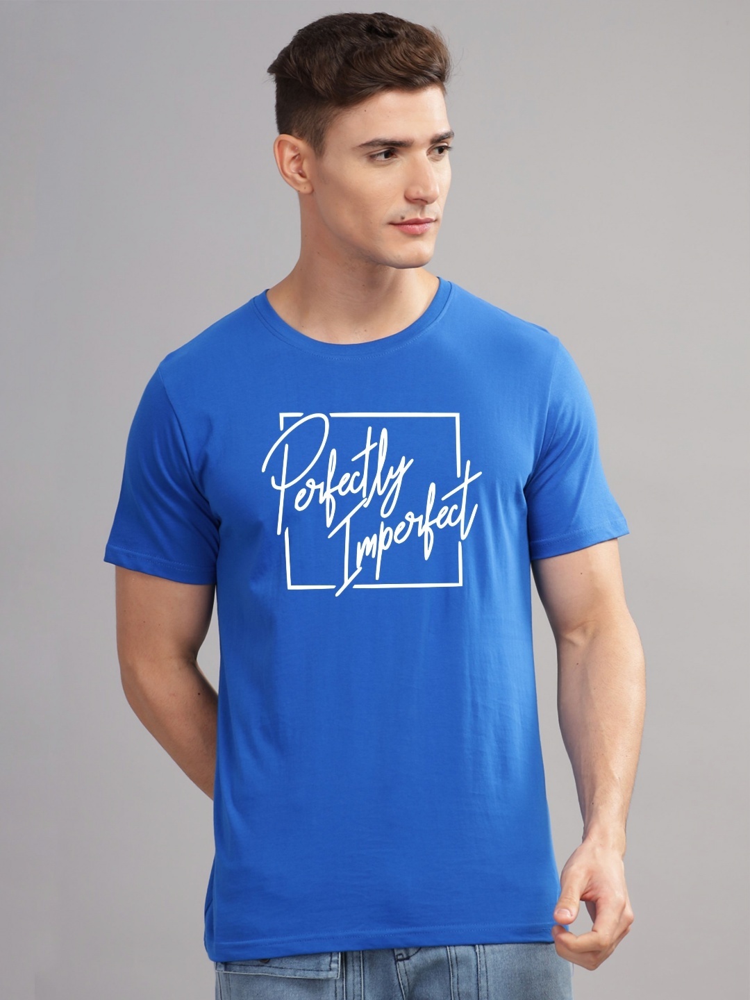 

ADRO Men Printed T-shirt, Blue