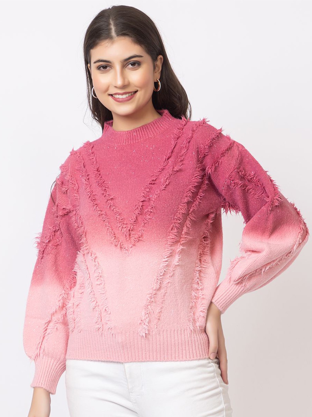 

Antiloop Women Woollen Pullover, Pink