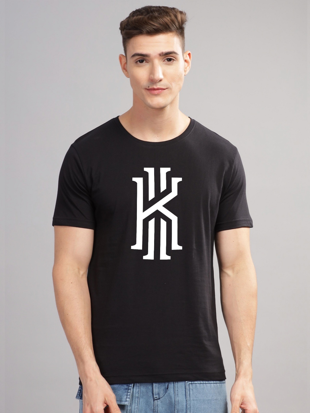 

ADRO Men Printed T-shirt, Black