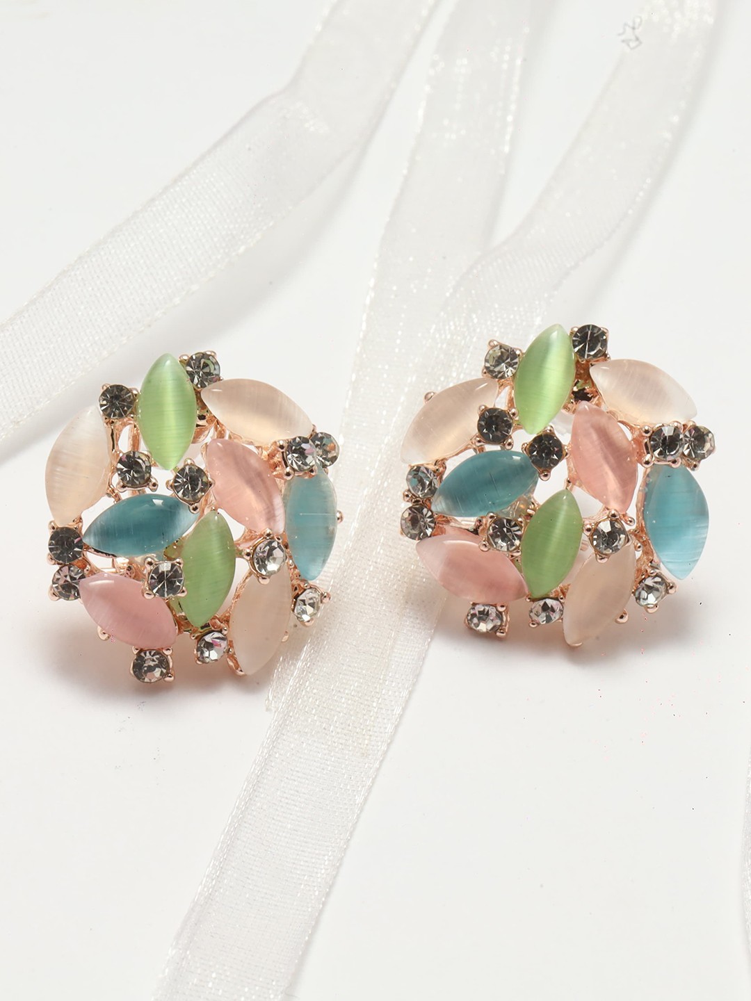 

Maansh Contemporary Stud Earrings, Multi