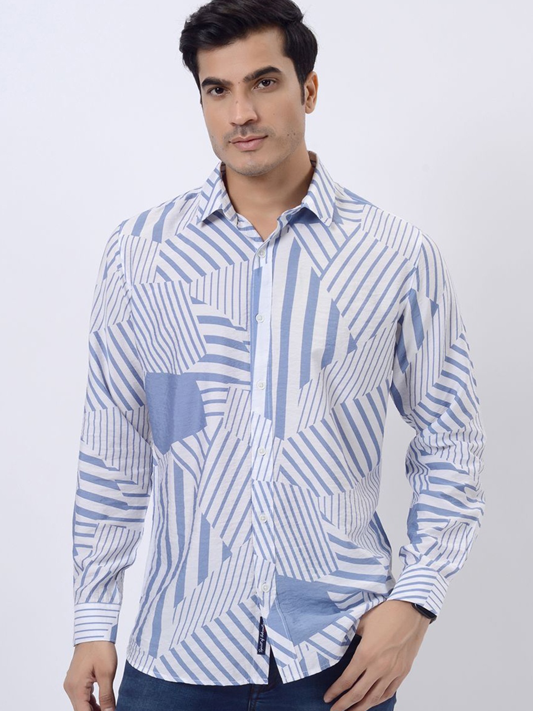 

JADE BLUE Men Slim Fit Opaque Printed Casual Shirt