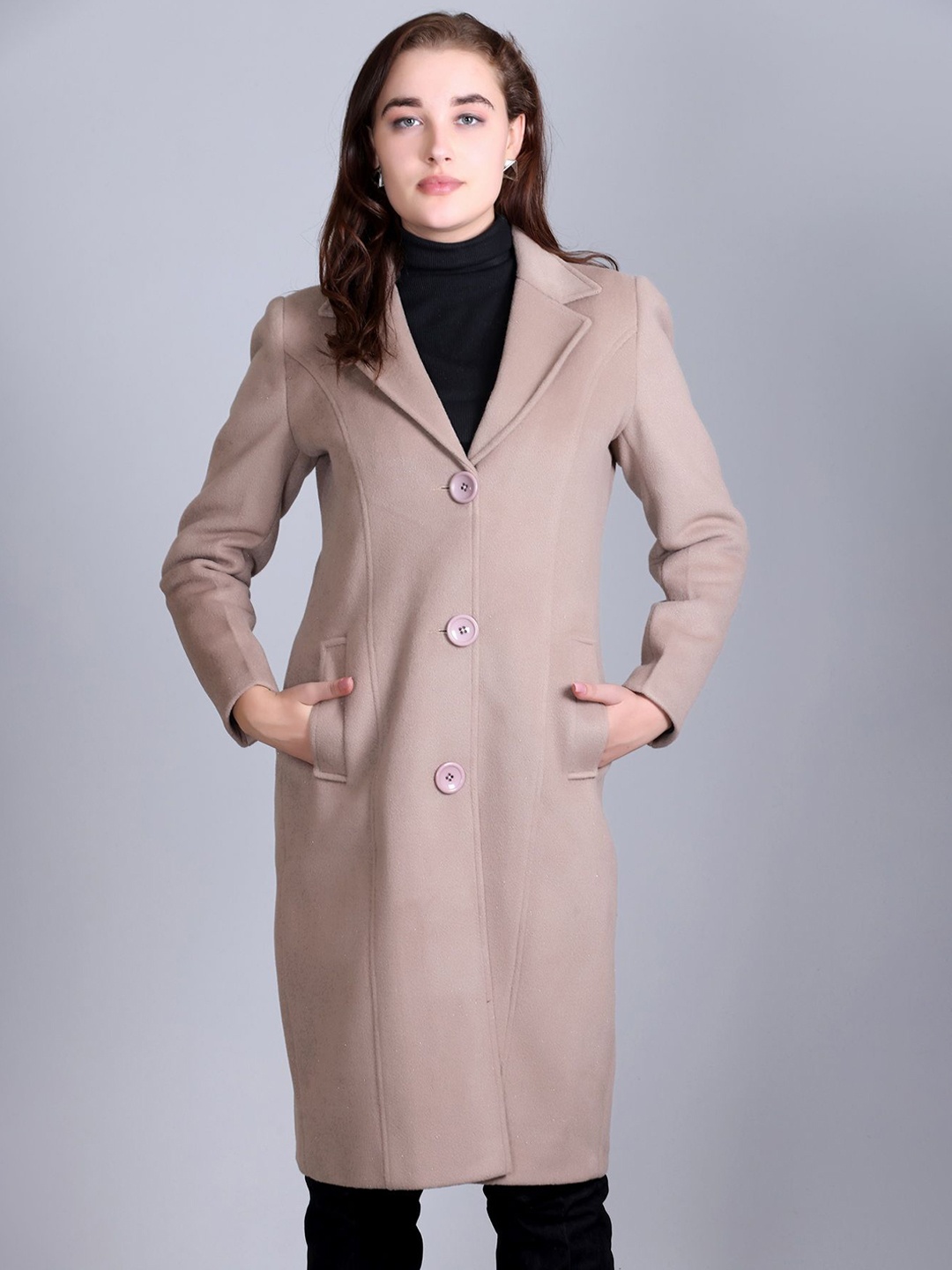 

Winter Wonders Single Breasted Overcoat, Beige