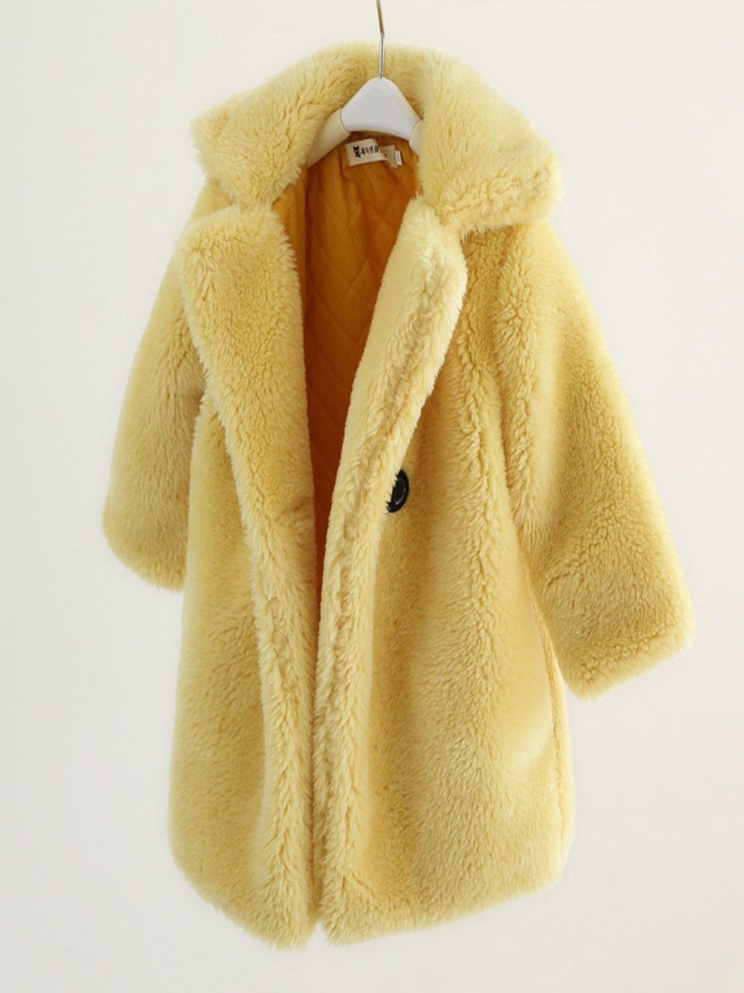 

Xsole Kids Single-Breasted Overcoats, Yellow