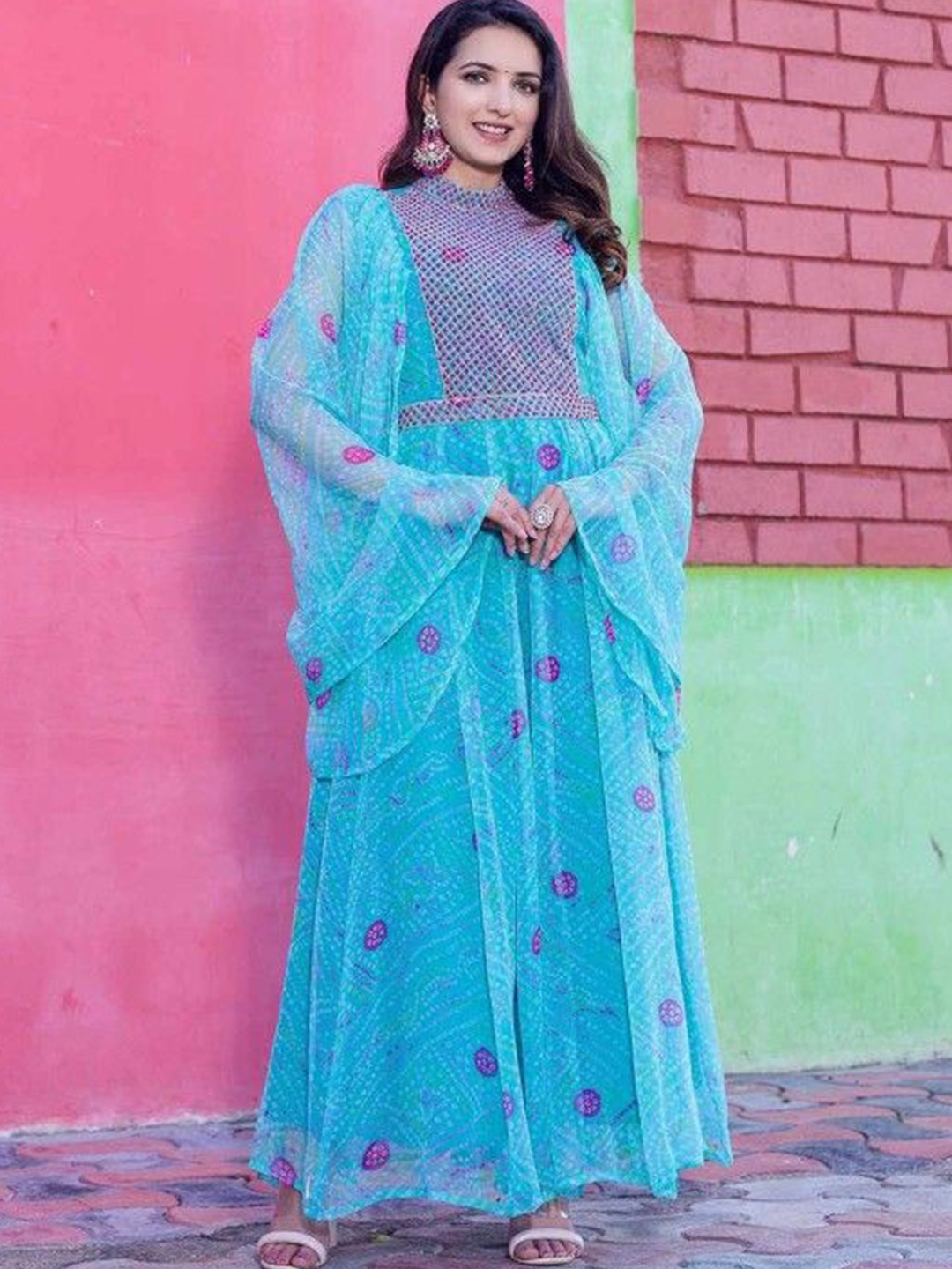 

Chandbaali Kaftan Dress, Blue
