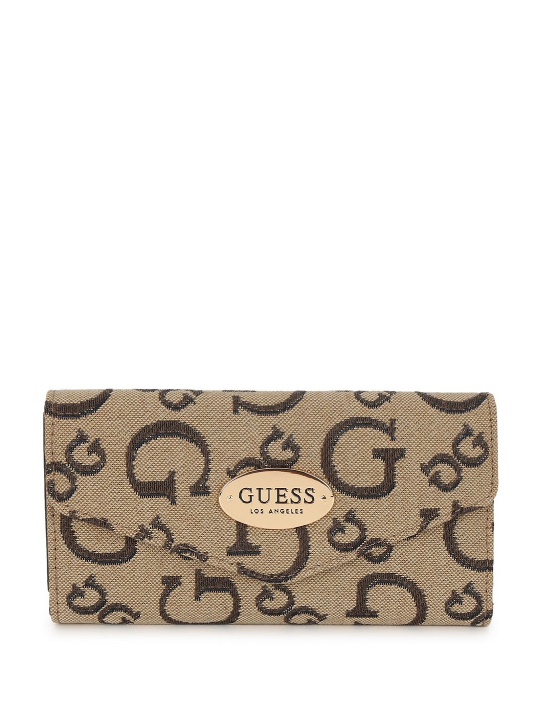 

GUESS Women Printed Card Holder, Brown