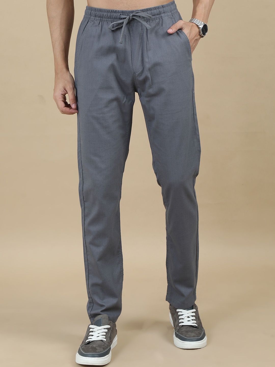 

RIGS AND RAGS Men Original Joggers Trousers, Grey