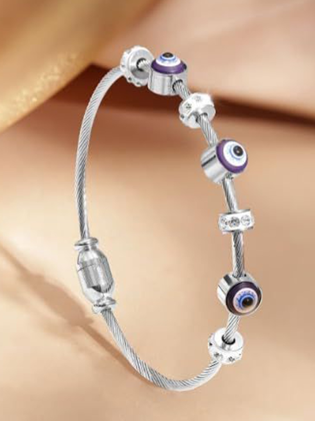 

DIVASTRI Silver-Plated Bangle-Style Antique Bracelet