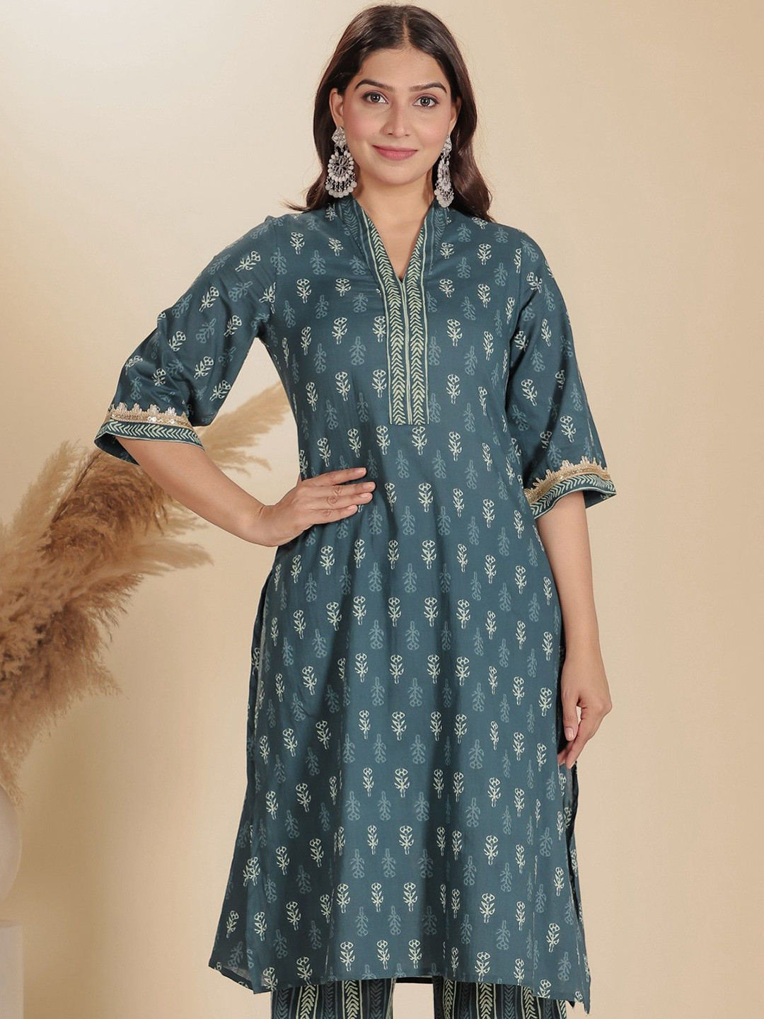 

Aramya Women Ethnic Motifs Printed Kurta, Blue