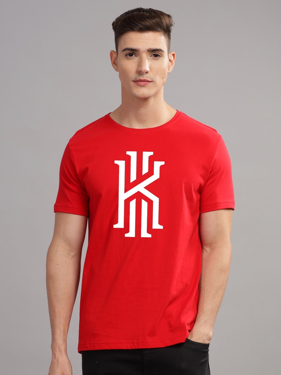 

ADRO Men Printed T-shirt, Red