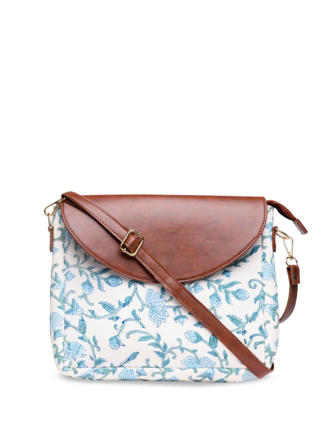 

Block N Style Floral Printed Swagger Sling Bag, Blue