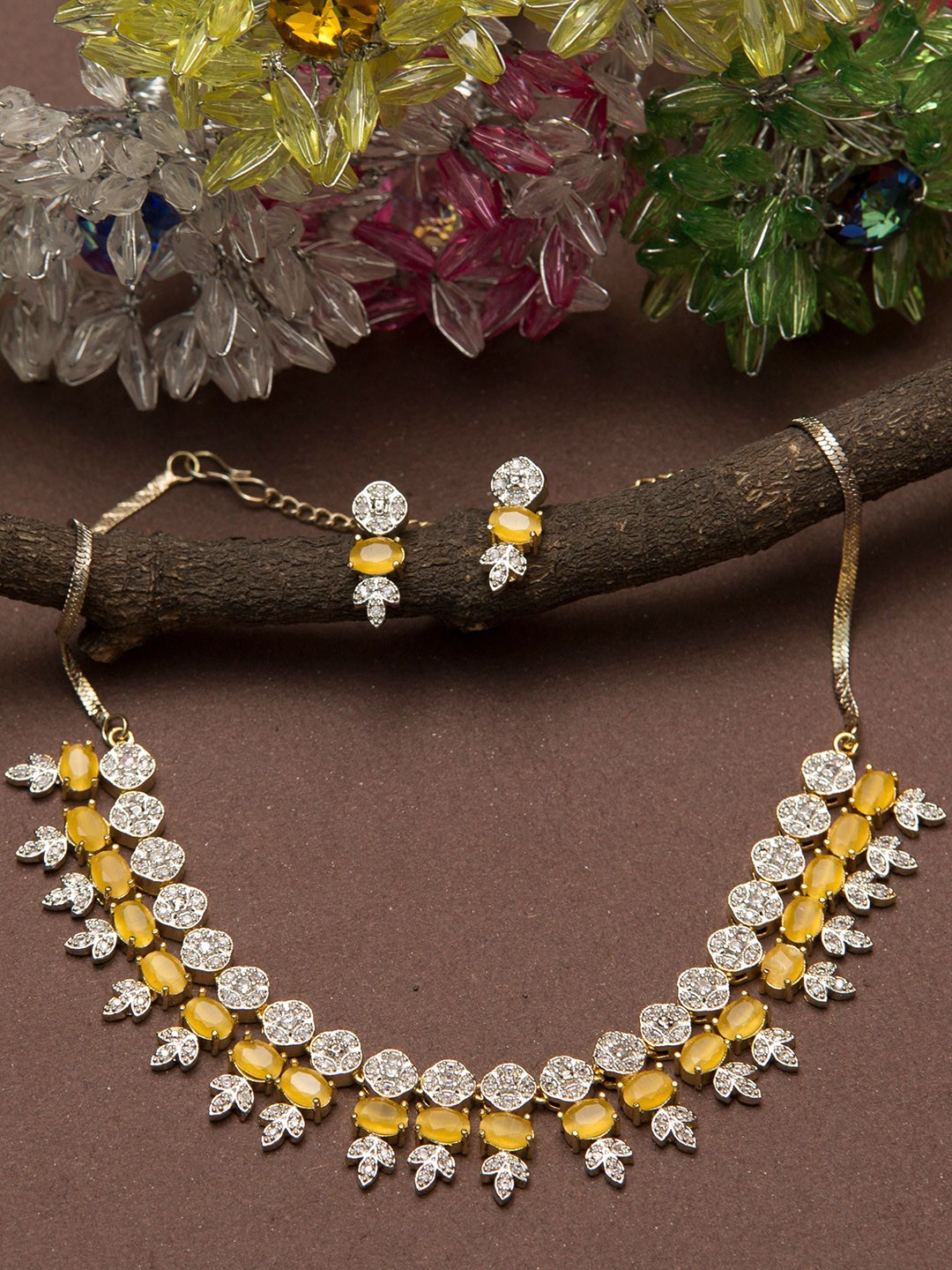 

Styled Diva Gold-Plated AD Studded Jewellery Set