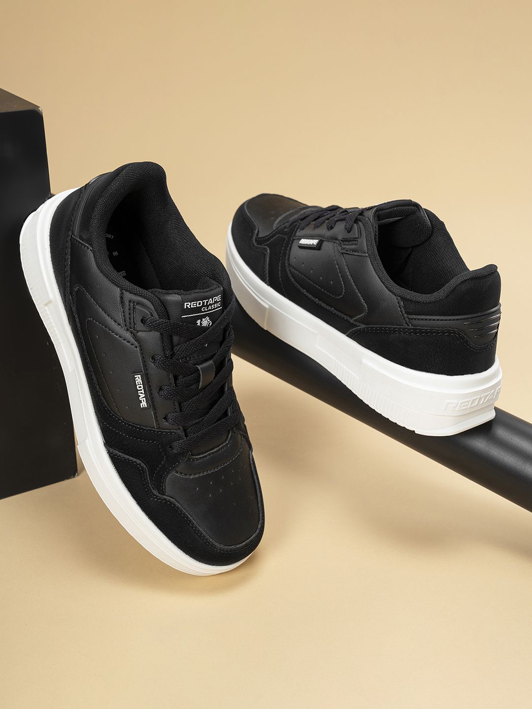 

Red Tape Men Solid Sneakers, Black
