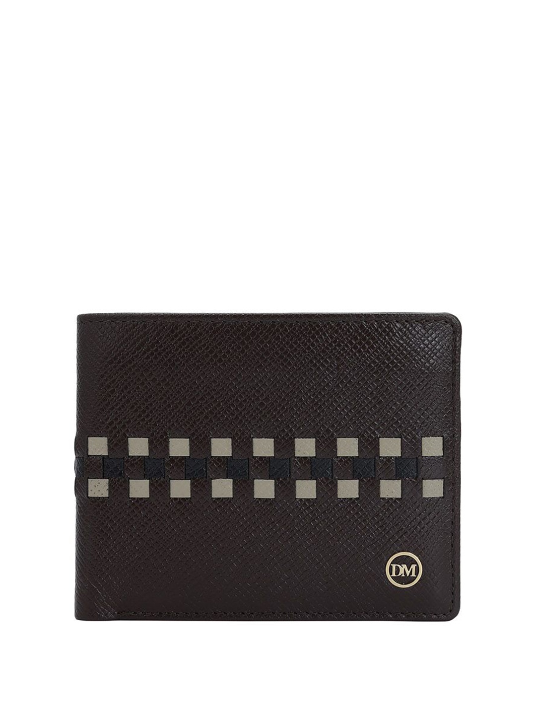 

Da Milano Men Textured Leather Card Holder, Brown