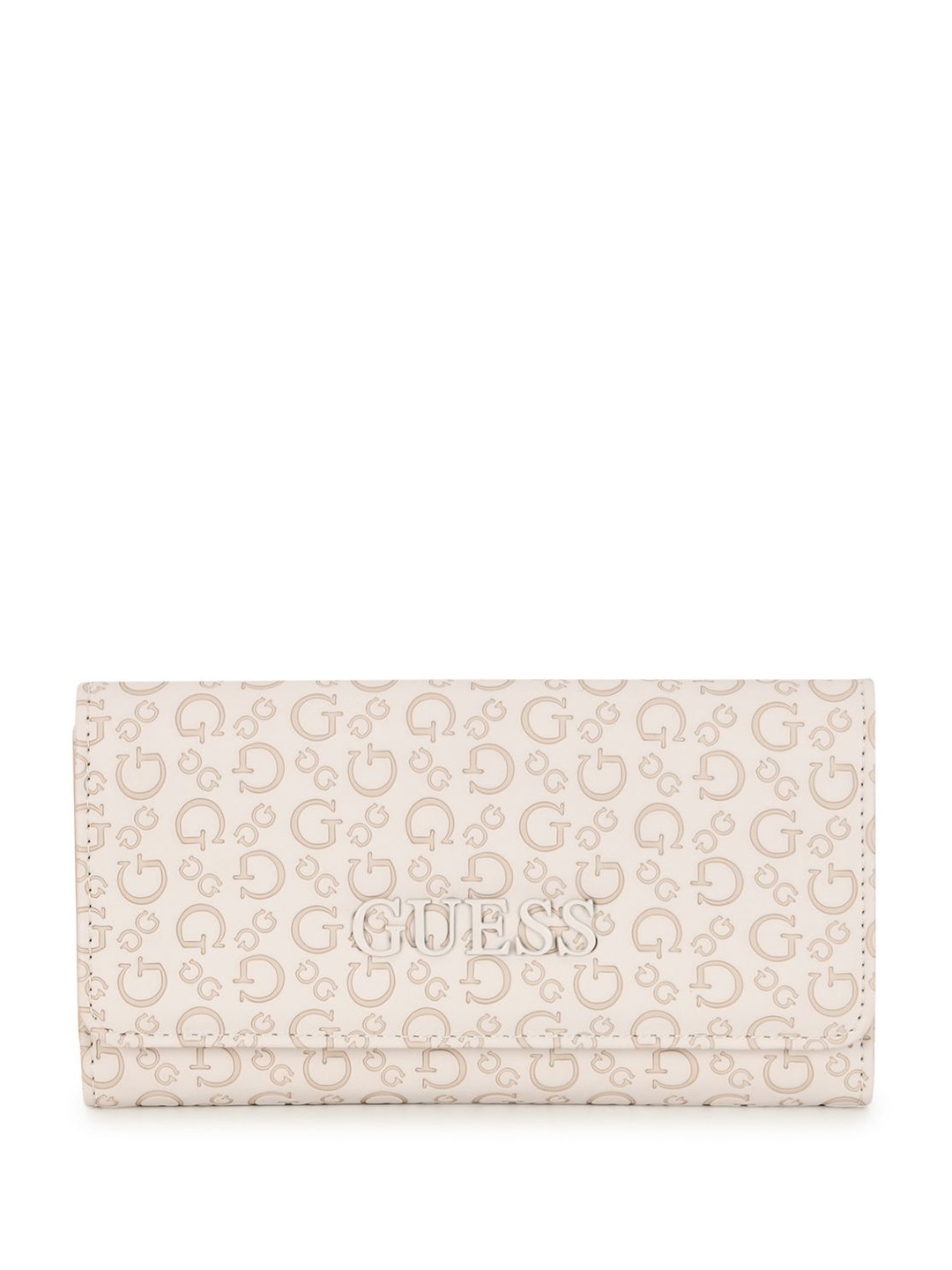 

GUESS Women Printed PU Card Holder, Beige
