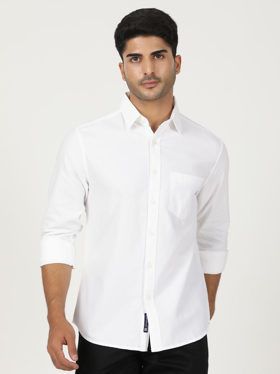 

Greenfibre Men Slim Fit Opaque Casual Shirt, White