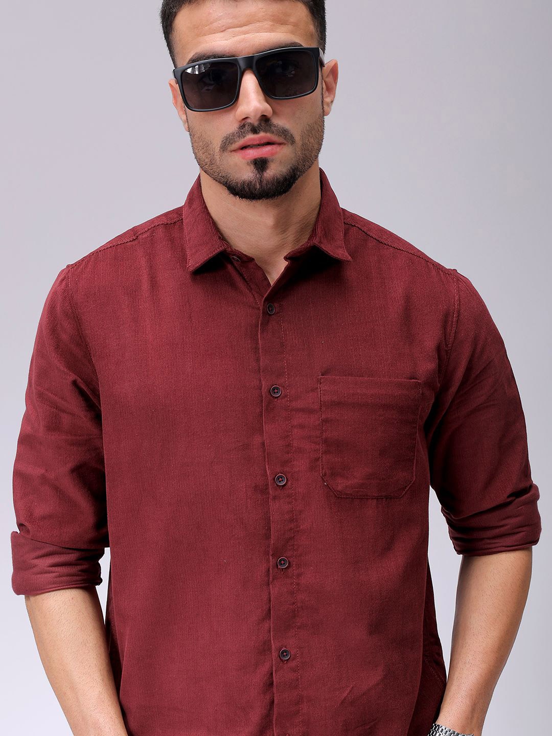 

The Indian Garage Co Men Opaque Casual Shirt, Maroon