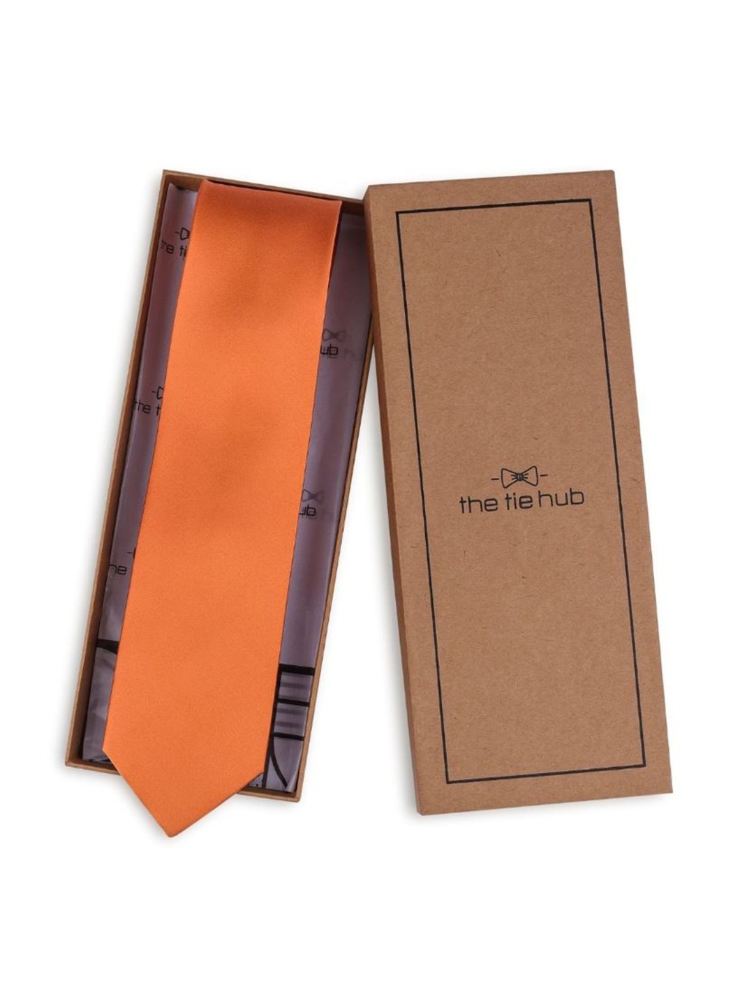 

The Tie Hub Men Skinny Tie, Orange