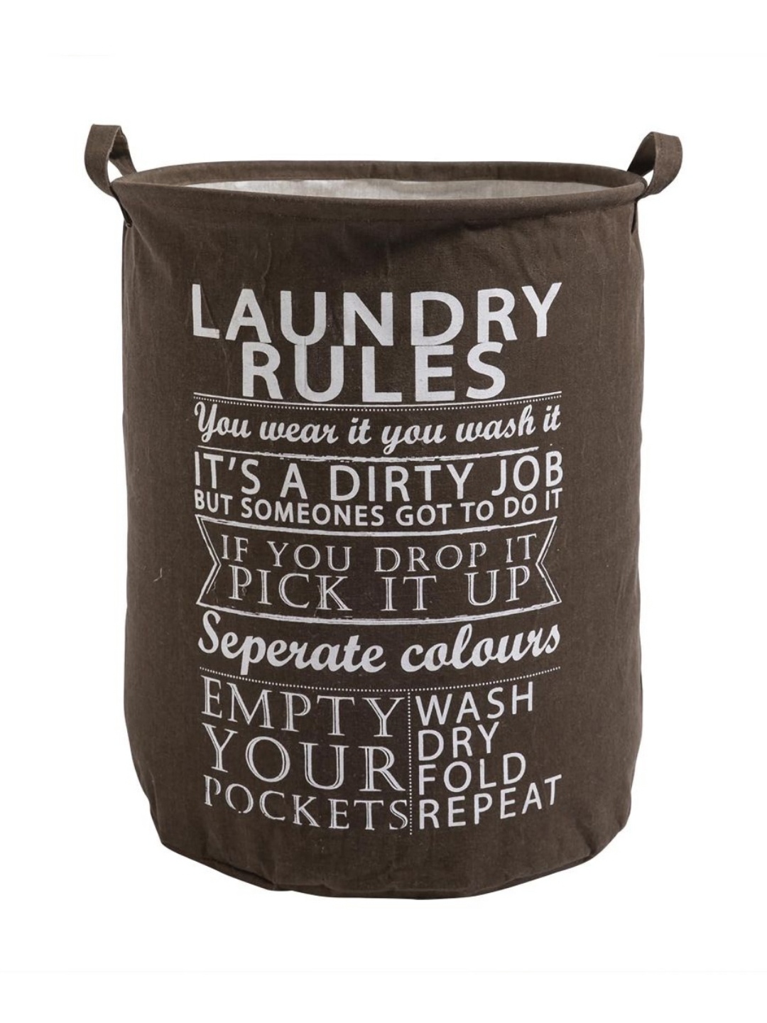 

HOKIPO Brown & White Printed Foldable Laundry Bag - 63 L