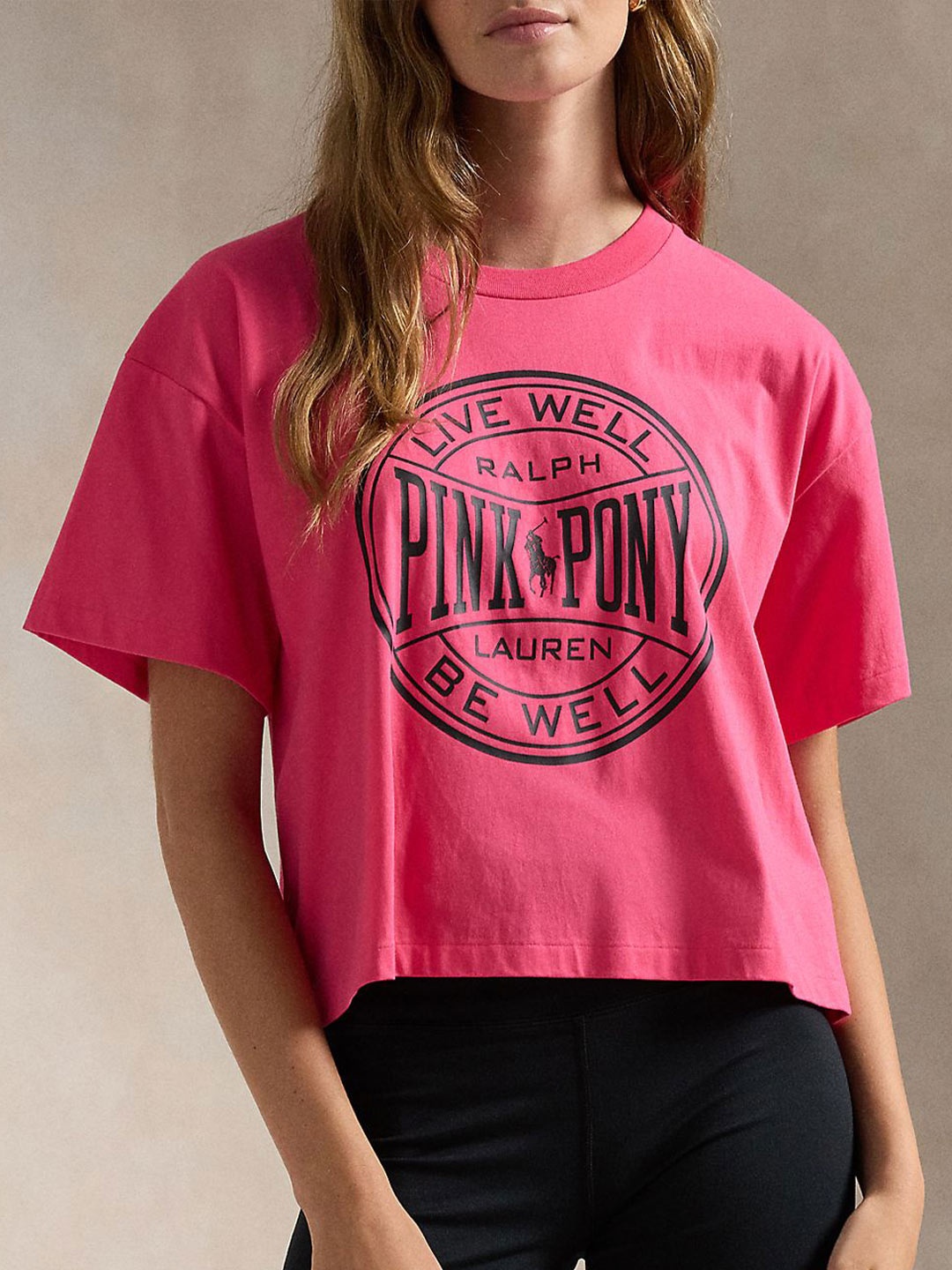 

Polo Ralph Lauren Printed Cropped Tshirt, Pink