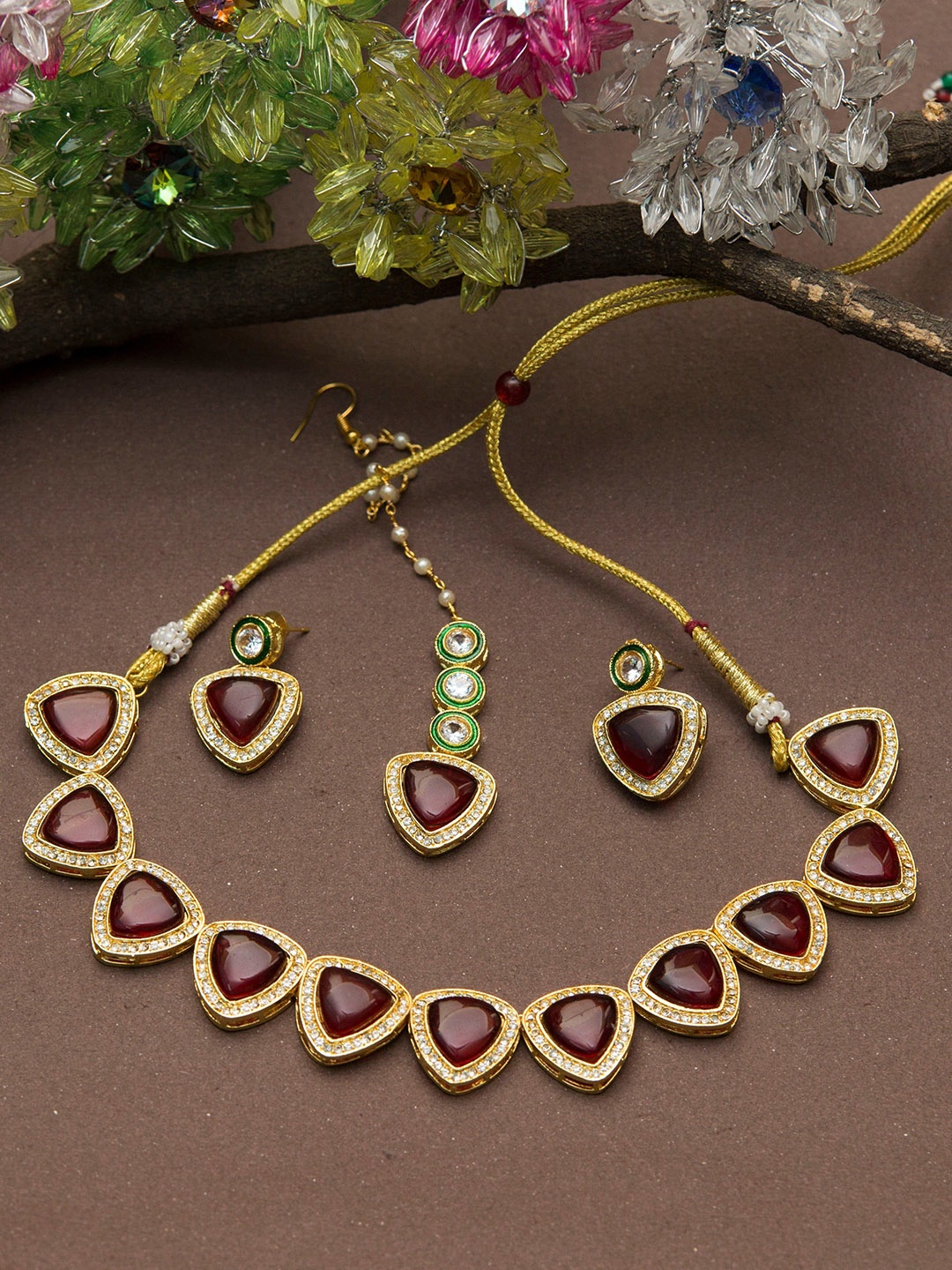 

Styled Diva Gold-Plated Kundan-Studded Jewellery Set