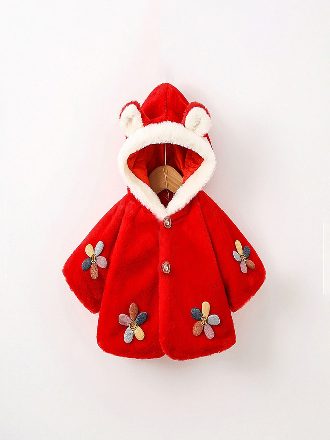

Xsole Kids Single-Breasted Overcoat, Red