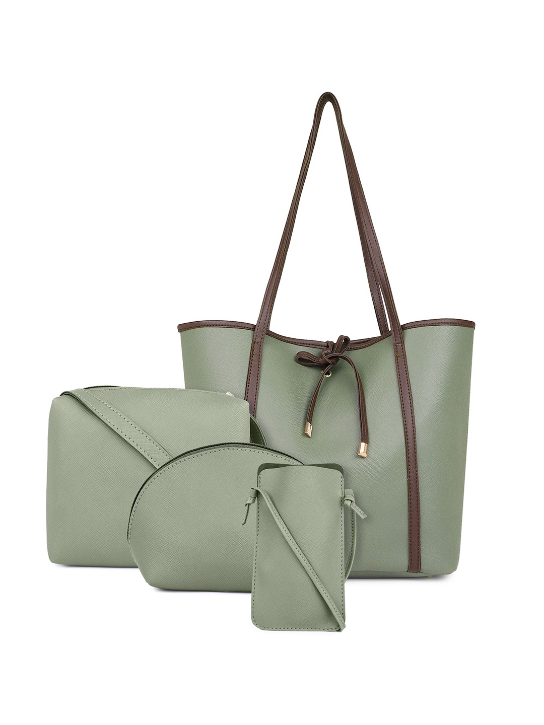 

LEGAL BRIBE PU Structured Tote Bag, Green