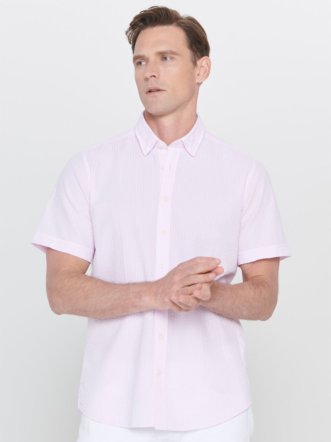 

Trendyol Men Opaque Casual Shirt, Na