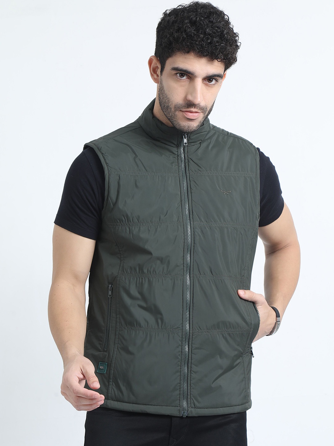 

RIGS AND RAGS Men Bomber Jacket, Green