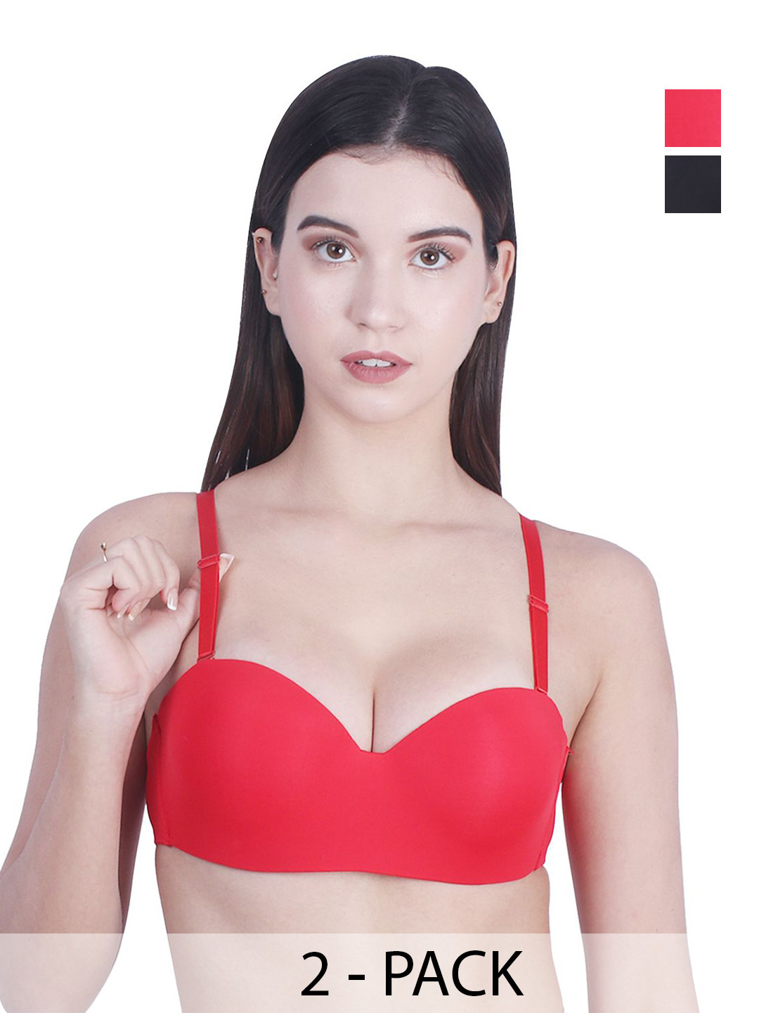 

BRACHY Bra Medium Coverage Underwired Lightly Padded, Red