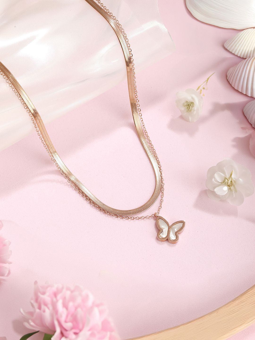

SARAF TRENDZ Rose Gold-Plated Handcrafted Chain