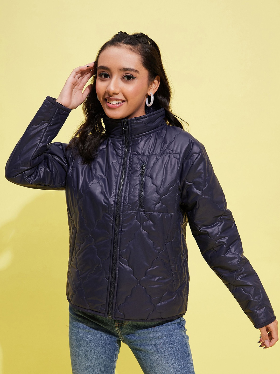 

Noh.Voh - SASSAFRAS Kids Girls Quilted Jacket, Navy blue