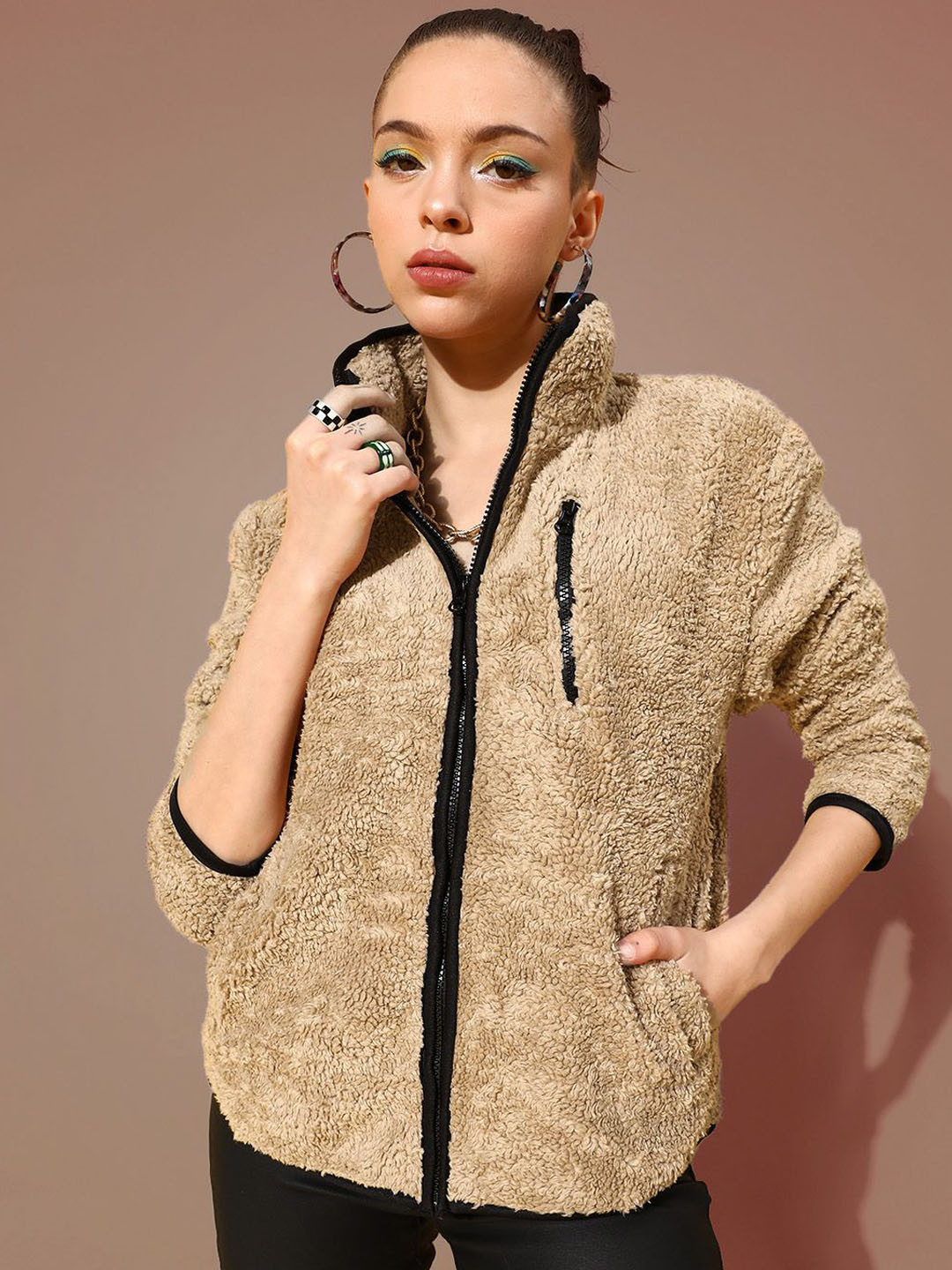 

SASSAFRAS Women Sporty Jacket, Beige