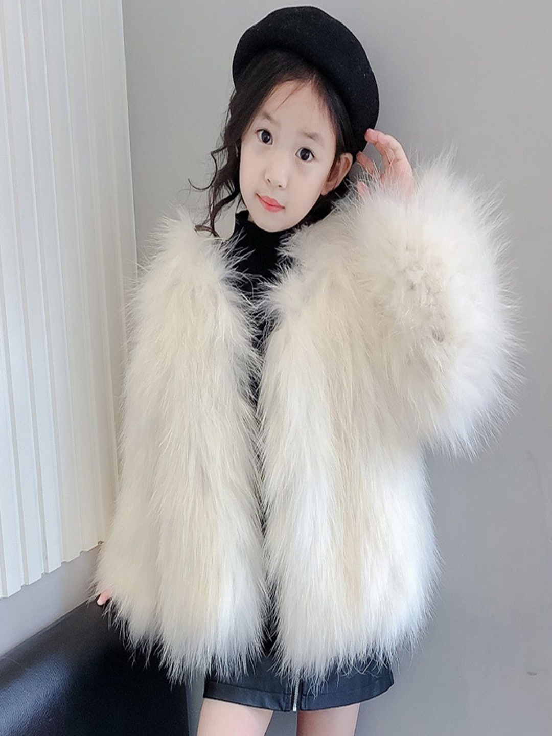 

Xsole Kids Self Designed Single-Breasted Overcoat, White