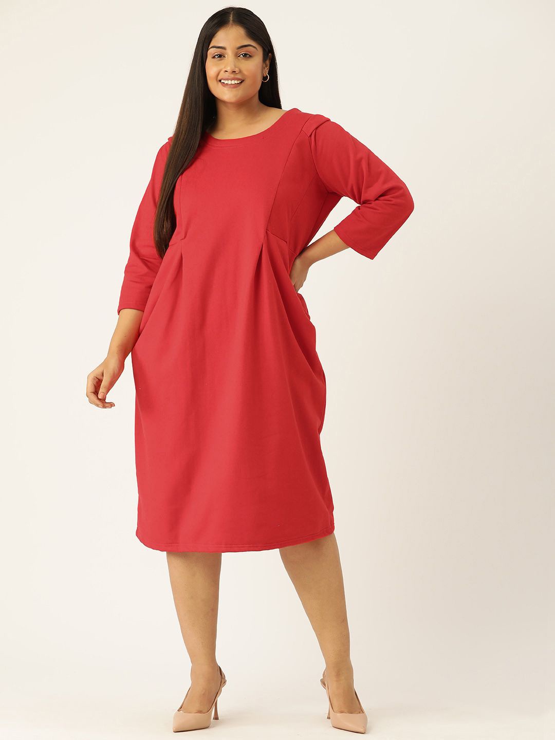 

theRebelinme Sheath Midi Dress, Red