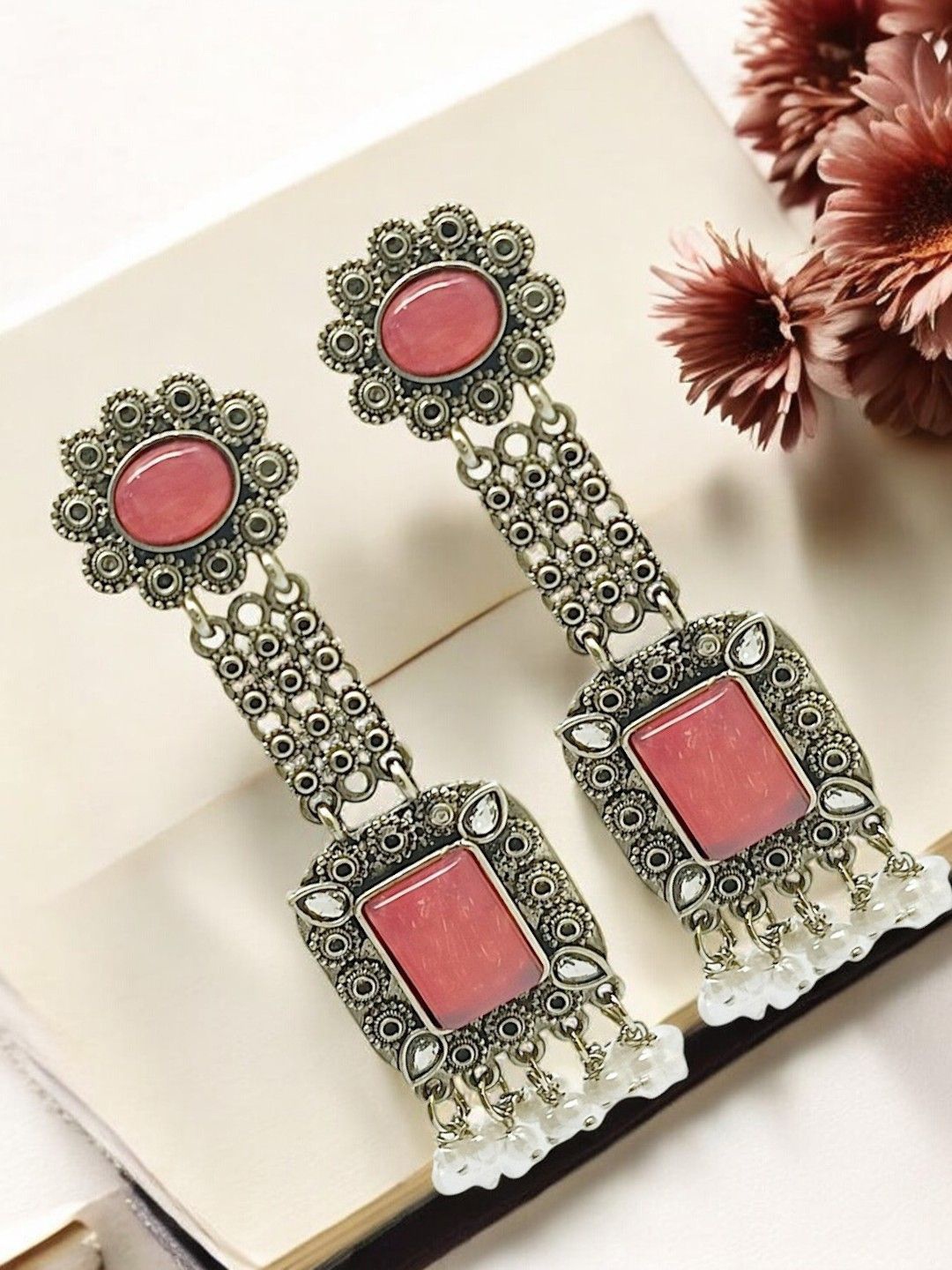 

FEMMIBELLA Classic Drop Earrings, Silver