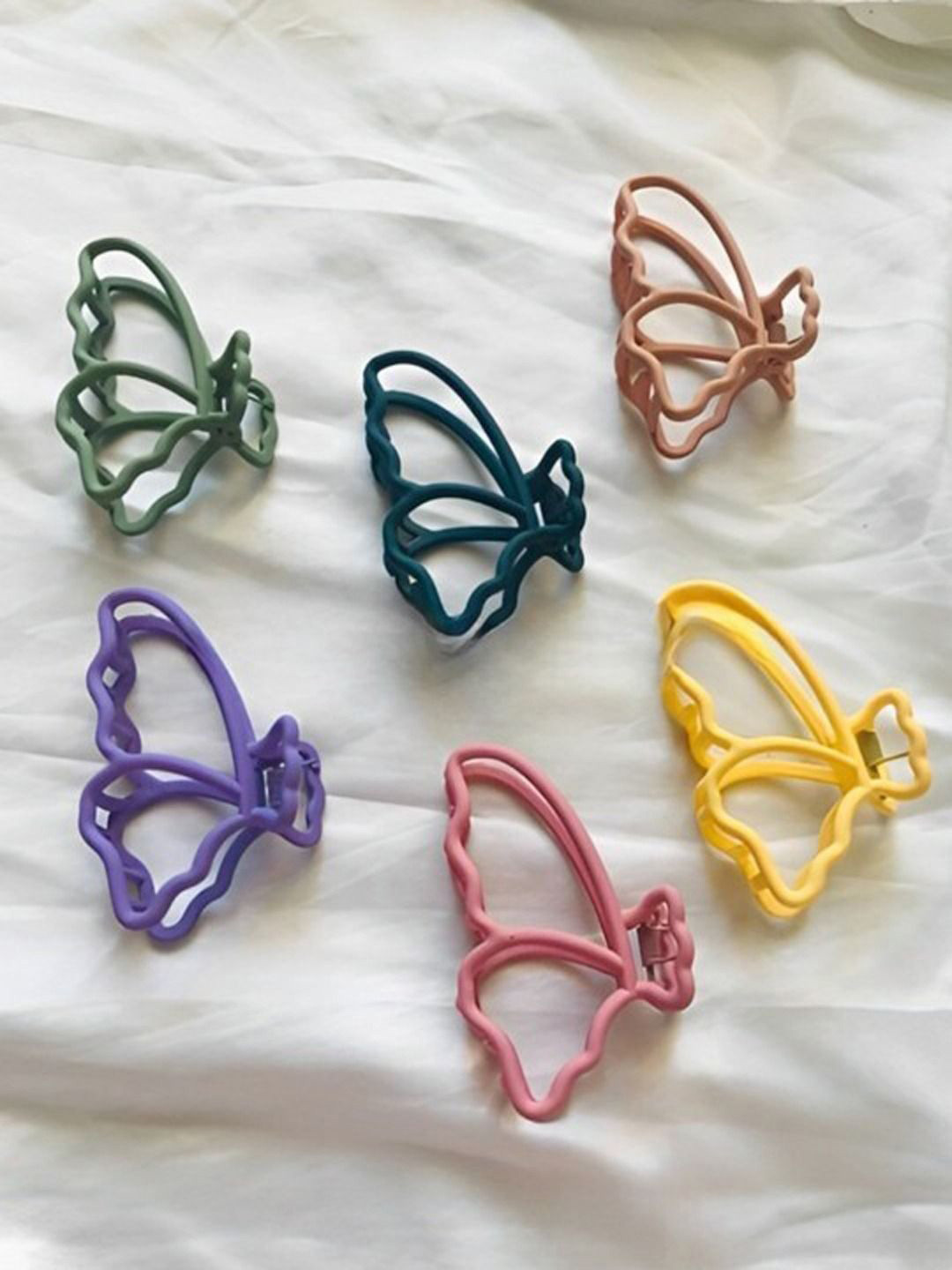 

KRENOZ Women Set of 6 Claw Clip, Pink