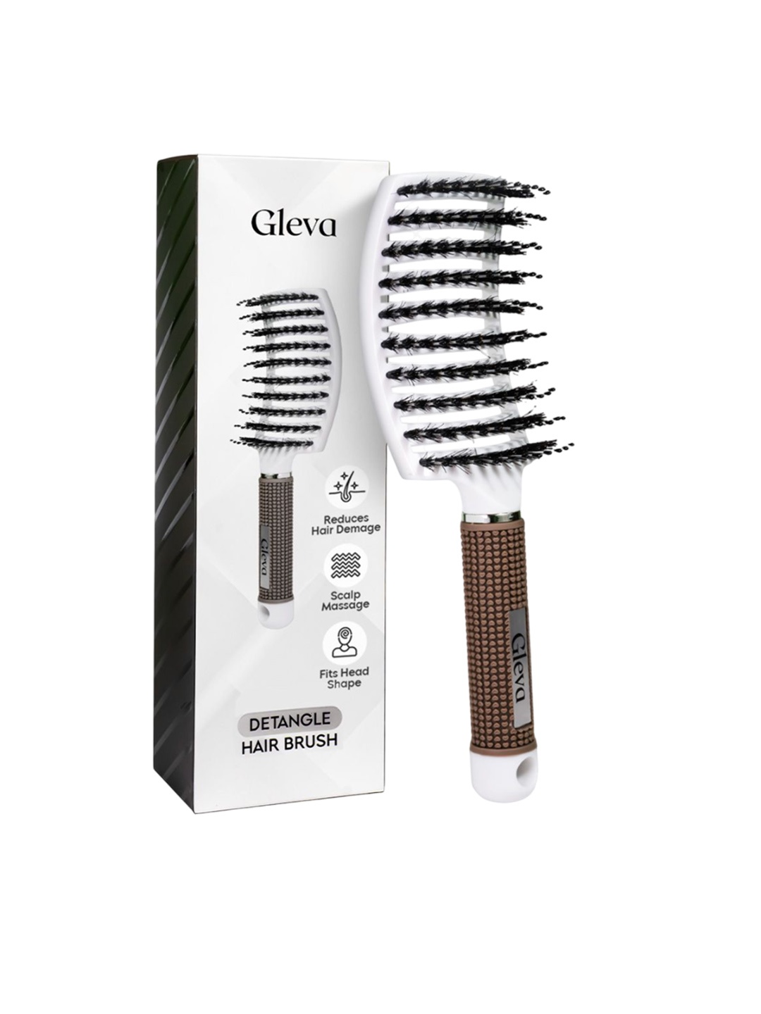 

Gleva Detangle Hair Brush, Brown