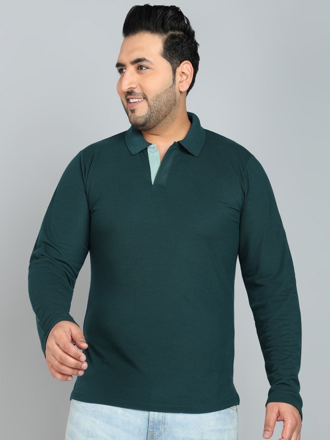 

METRONAUT PLUS Men Solid Polo Collar T-shirt, Olive