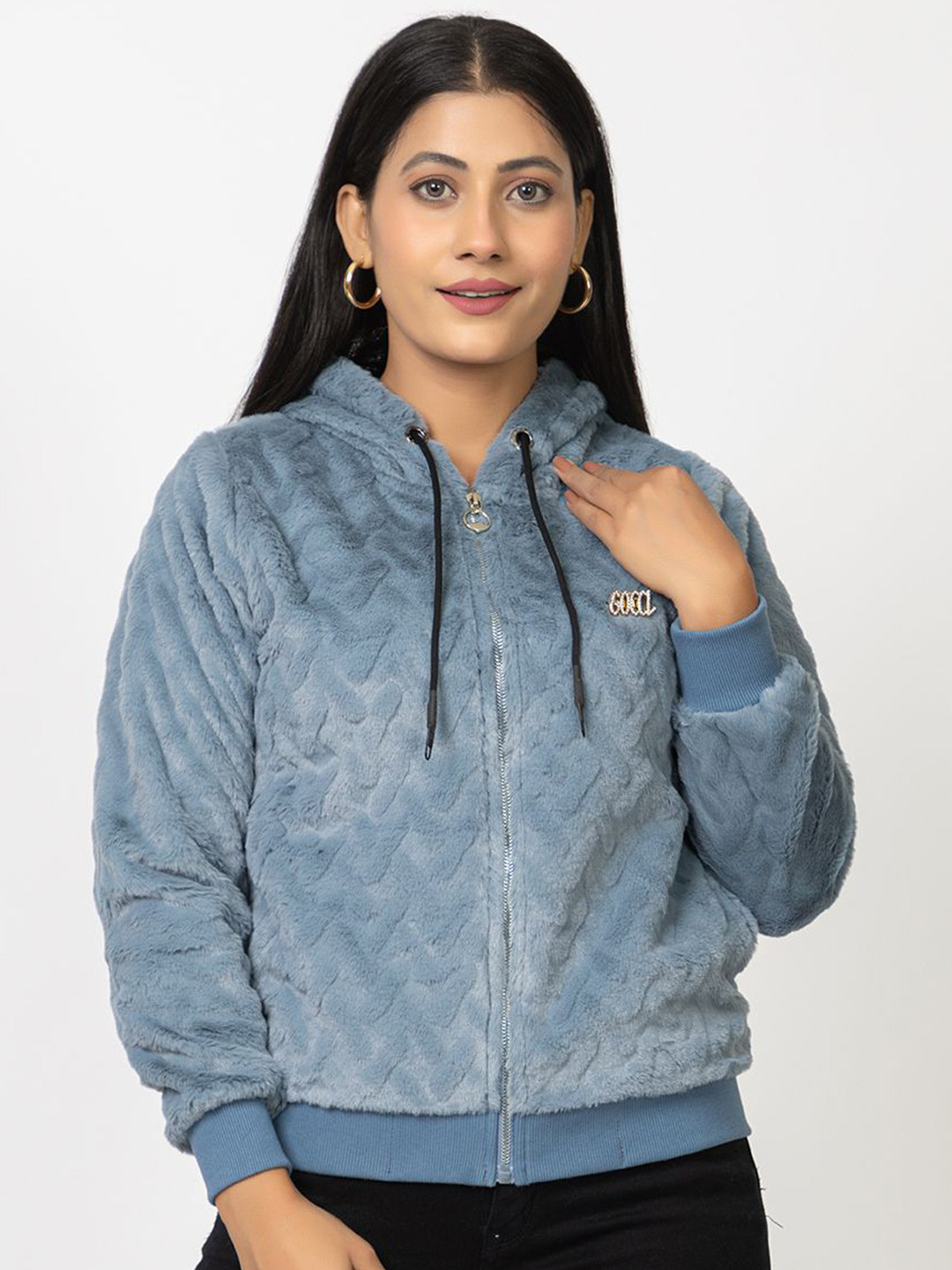 

Navsha Women Hooded Sweatshirt, Grey