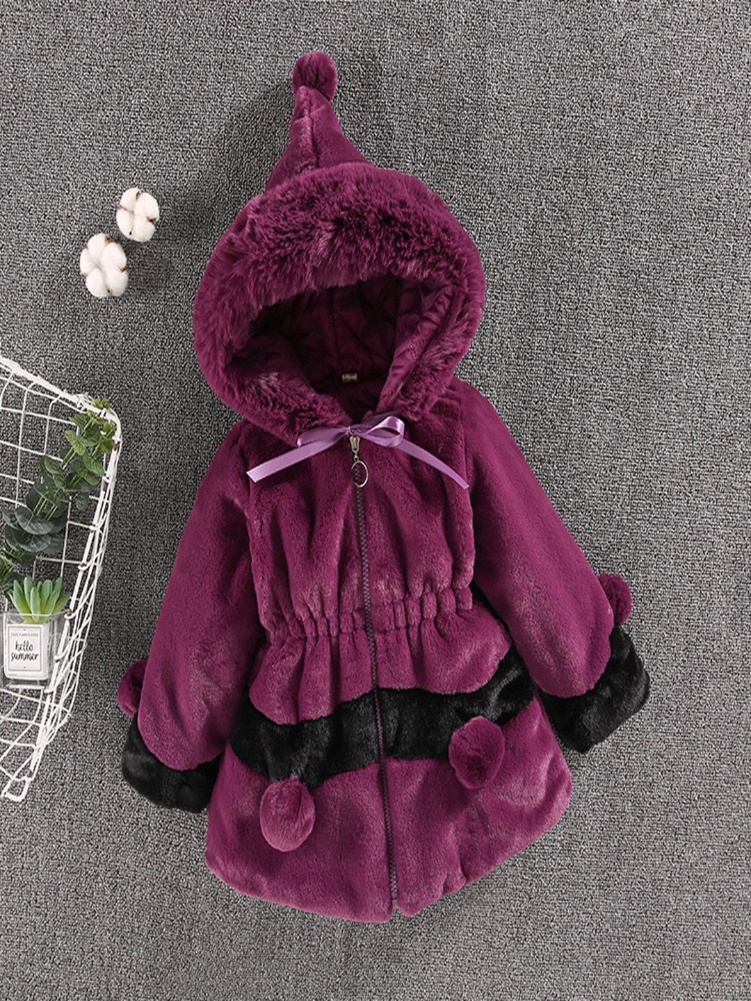 

Xsole Kids Single-Breasted Overcoat, Maroon