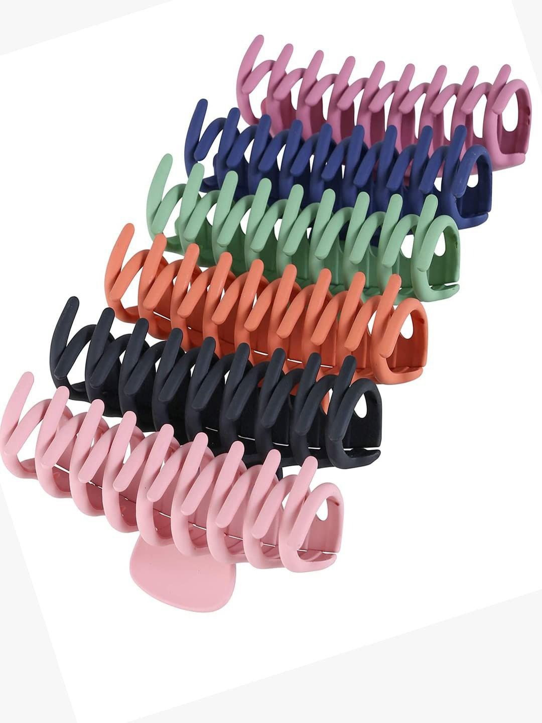 

VAGHBHATT Women Set of 6 Claw Clip, Pink