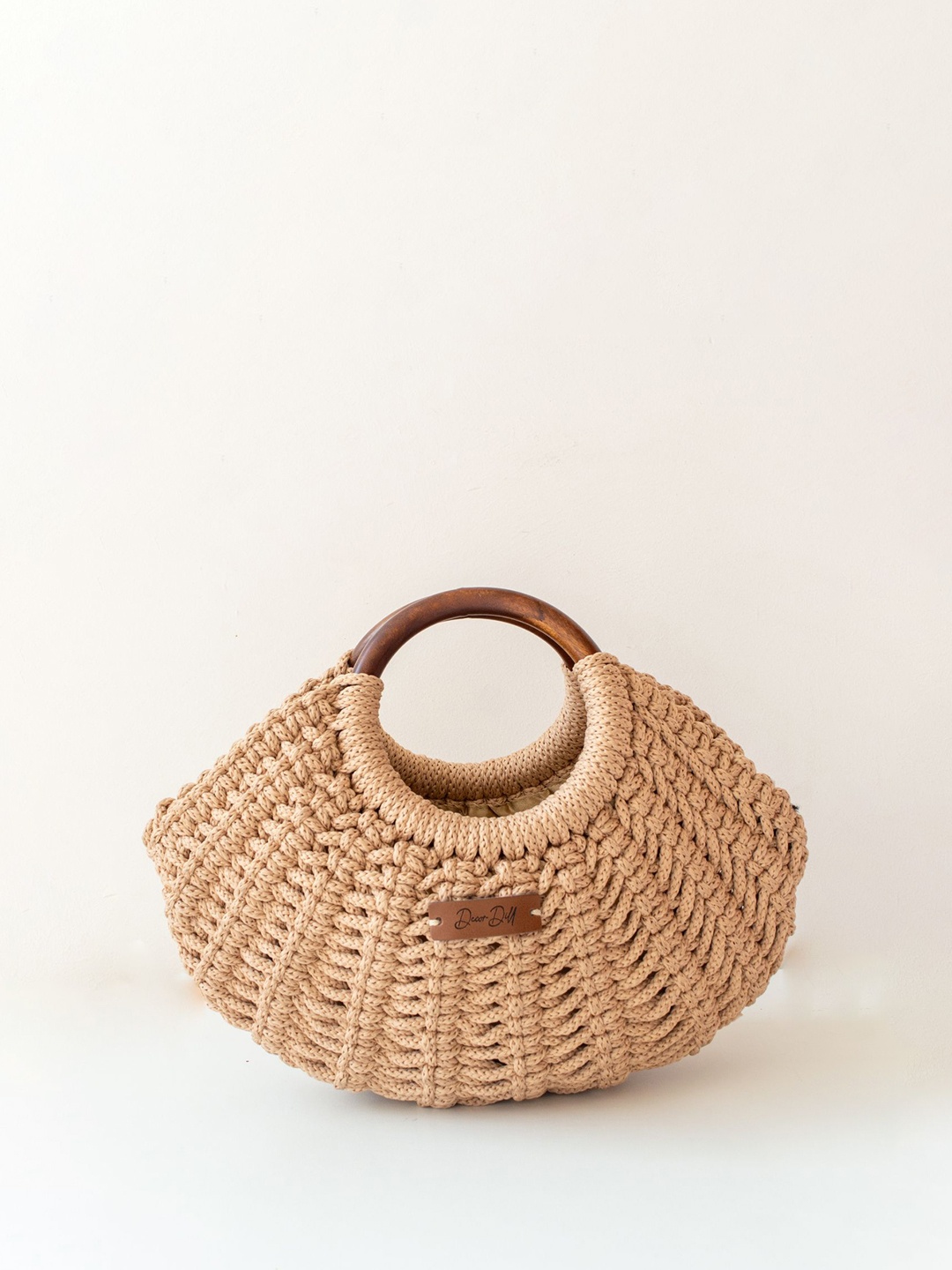 

DECORDILL Half Moon Handheld Bag, Beige