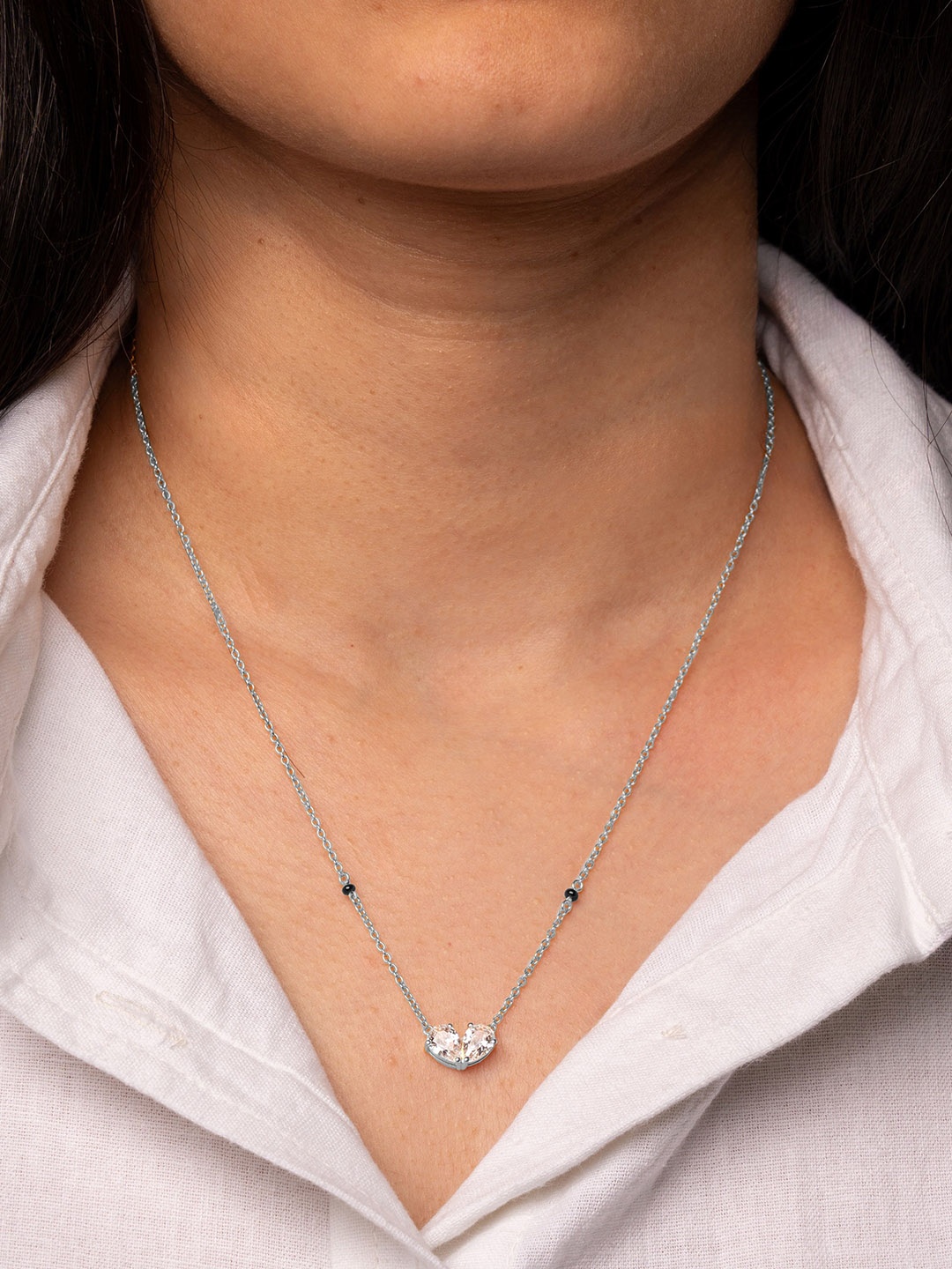 

Trisu Silver-Plated Mangalsutra