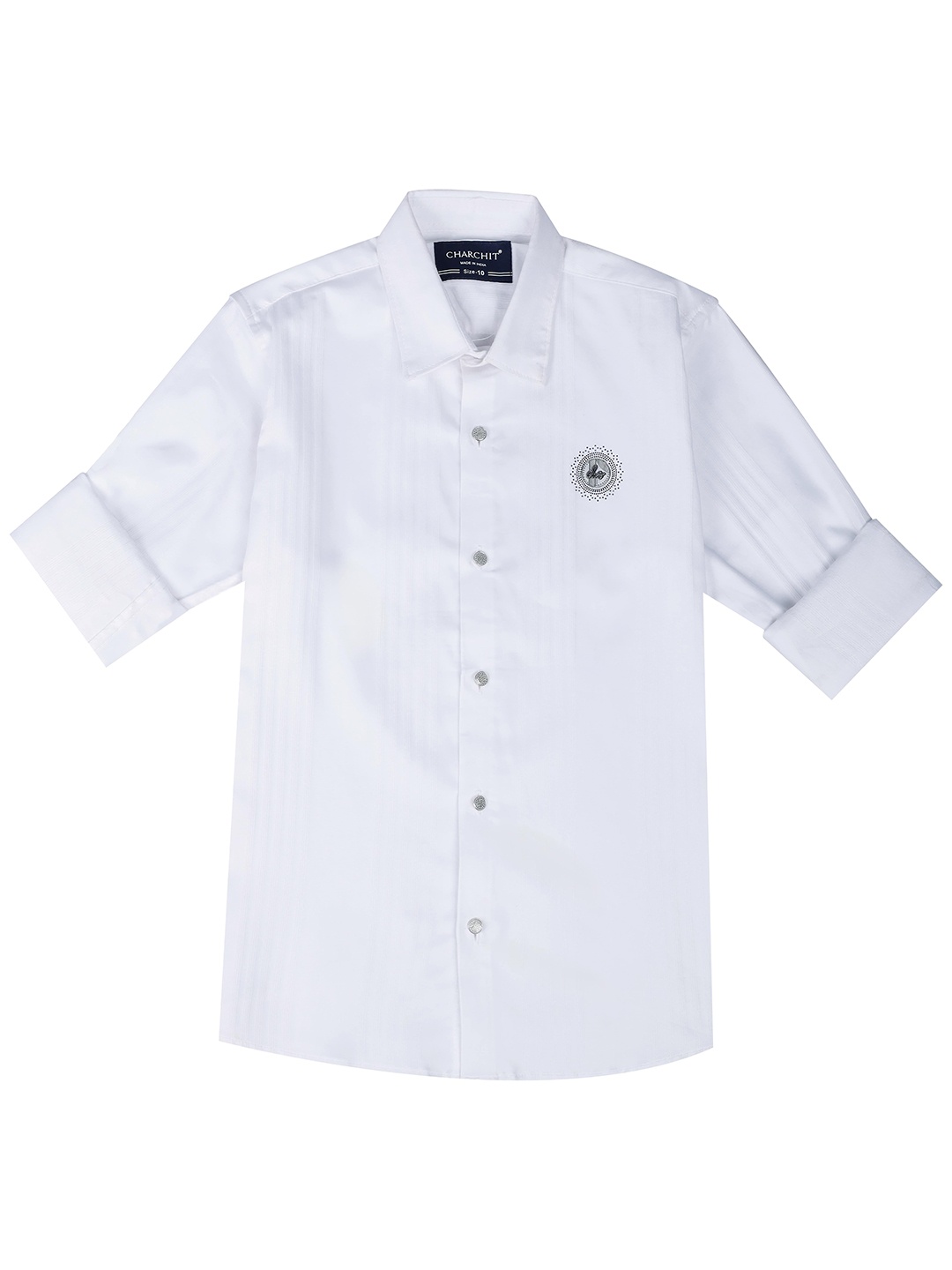 

CHARCHIT Boys Comfort Opaque Casual Shirt, White