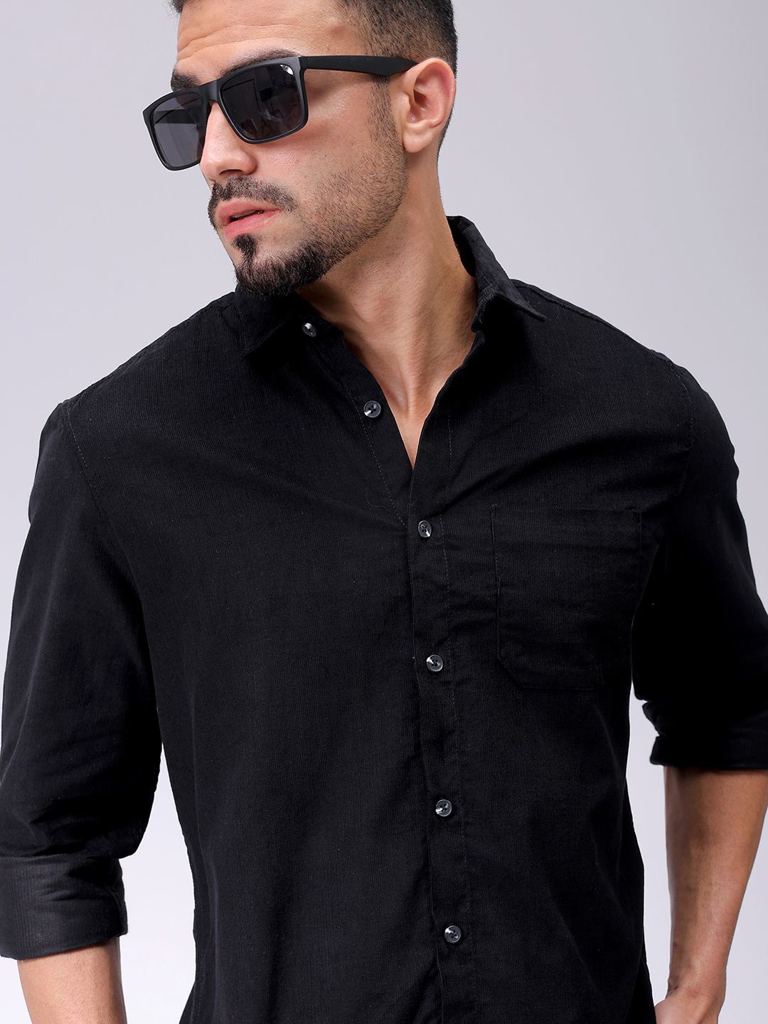 

The Indian Garage Co Men Opaque Casual Shirt, Black